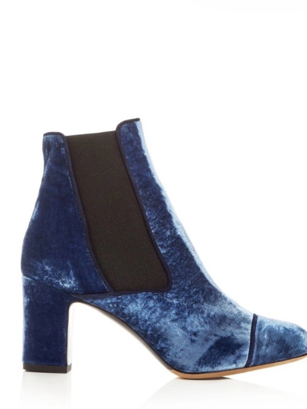 Tabitha Simmons Kiki Velvet Chelsea Boots - Luxe Blue Designer Booties